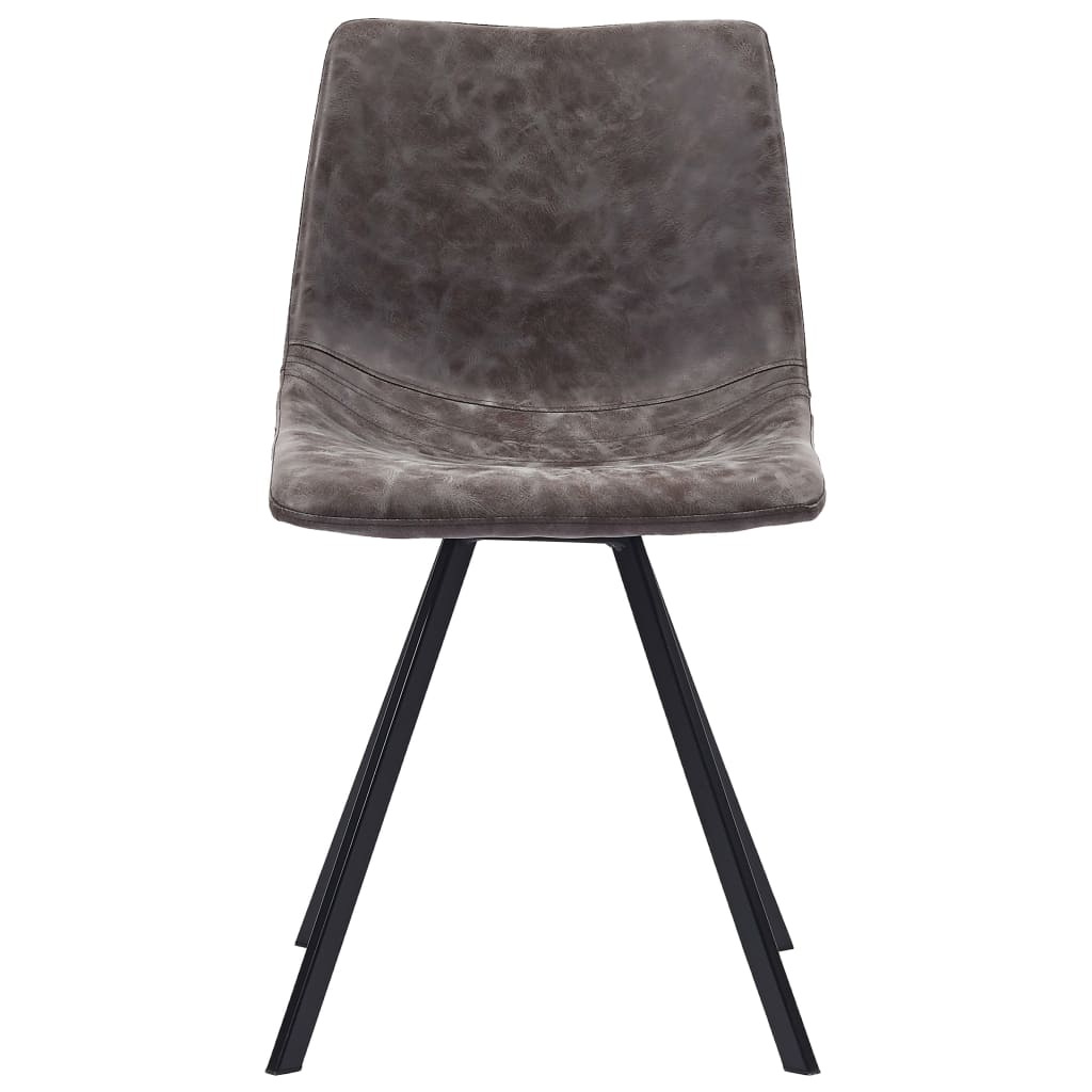Dining Chairs 6 pcs Brown Faux Leather