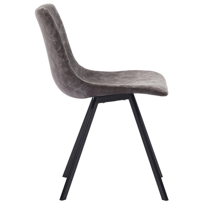 Dining Chairs 6 pcs Brown Faux Leather