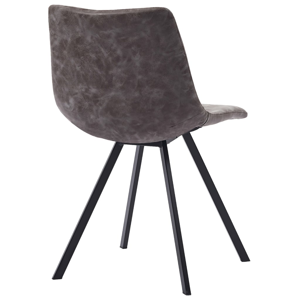 Dining Chairs 6 pcs Brown Faux Leather