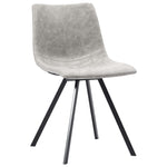 Dining Chairs 6 pcs Light Grey faux Leather