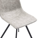Dining Chairs 6 pcs Light Grey faux Leather