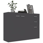 Sideboard Grey 105x30x75 cm Chipboard