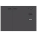 Sideboard Grey 105x30x75 cm Chipboard