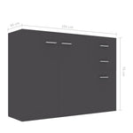 Sideboard Grey 105x30x75 cm Chipboard