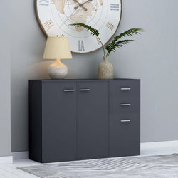 Sideboard Grey 105x30x75 cm Chipboard