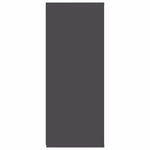 Sideboard High Gloss Grey 105x30x75 cm Chipboard