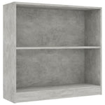 Bookshelf Concrete Grey 80x24x75 cm Chipboard