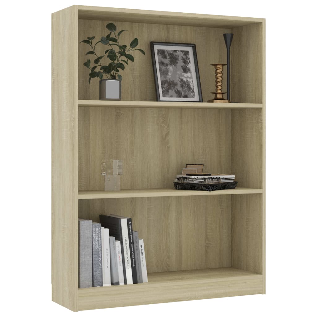 Bookshelf Sonoma Oak 80x24x108 cm Chipboard