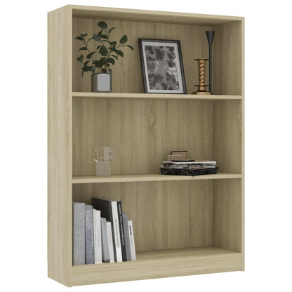 Bookshelf Sonoma Oak 80x24x108 cm Chipboard