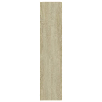 Bookshelf White and Sonoma Oak 80x24x108 cm Chipboard