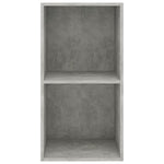 2-Tier Book Cabinet Concrete Grey - Chipboard