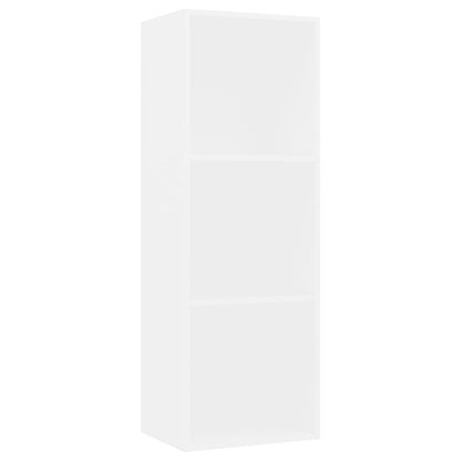 3-Tier Book Cabinet White 40x30x114 cm Chipboard