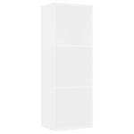 3-Tier Book Cabinet White -Chipboard