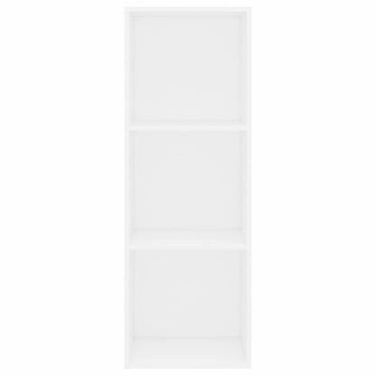 3-Tier Book Cabinet White 40x30x114 cm Chipboard