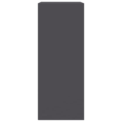 2-Tier Book Cabinet Grey 60x30x76.5 cm Chipboard