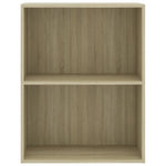2-Tier Book Cabinet Sonoma Oak - Chipboard