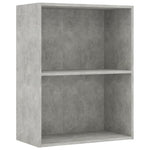 2-Tier Book Cabinet Concrete Grey -Chipboard