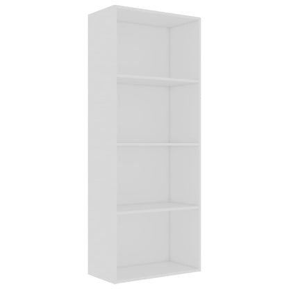 4-Tier Book Cabinet White 60x30x151.5 cm Chipboard