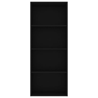 4-Tier Book Cabinet Black 60x30x151.5 cm Chipboard
