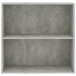 2-Tier Book Cabinet Concrete Grey Chipboard