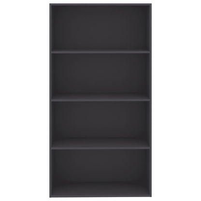 4-Tier Book Cabinet Grey 80x30x151.5 cm Chipboard