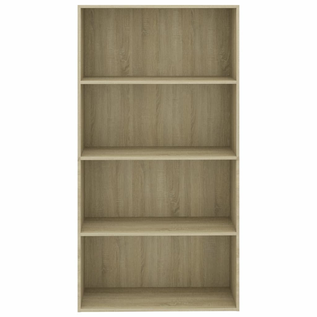 4-Tier Book Cabinet Sonoma Oak 80x30x151.5 cm Chipboard