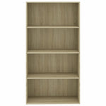 4-Tier Book Cabinet Sonoma Oak 80x30x151.5 cm Chipboard