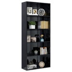 5-Tier Book Cabinet High Gloss Black  Chipboard
