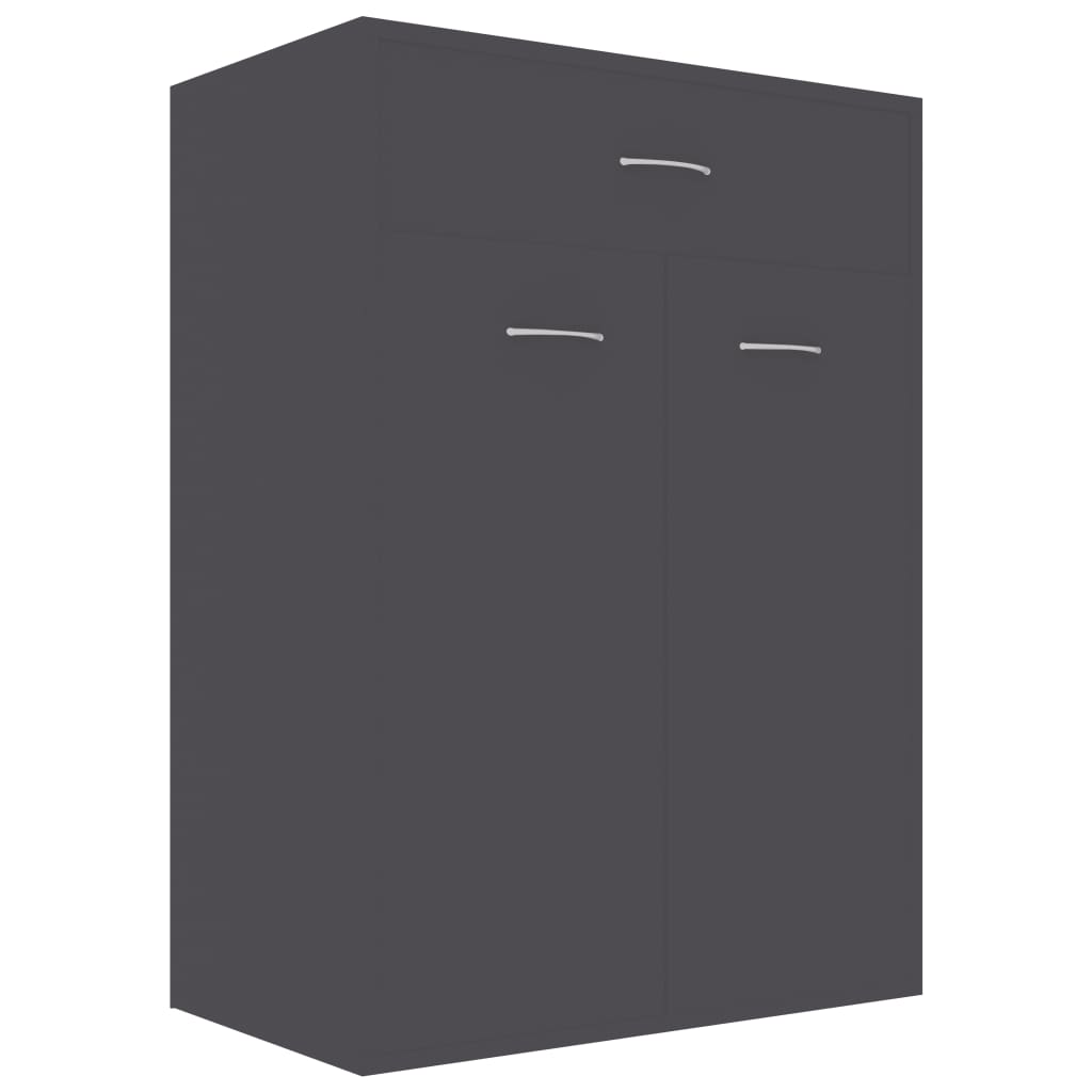 Shoe Cabinet Grey 60x35x84 cm Chipboard