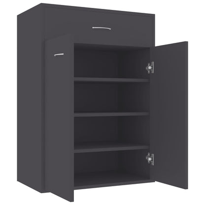 Shoe Cabinet Grey 60x35x84 cm Chipboard