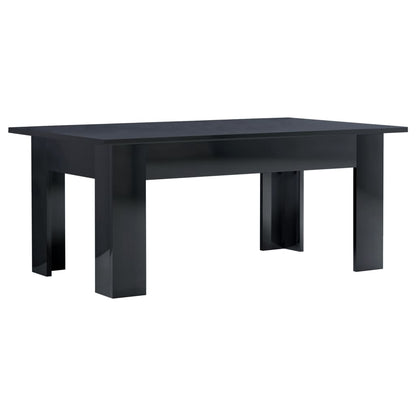 Coffee Table High Gloss Black 100x60x42 cm Chipboard