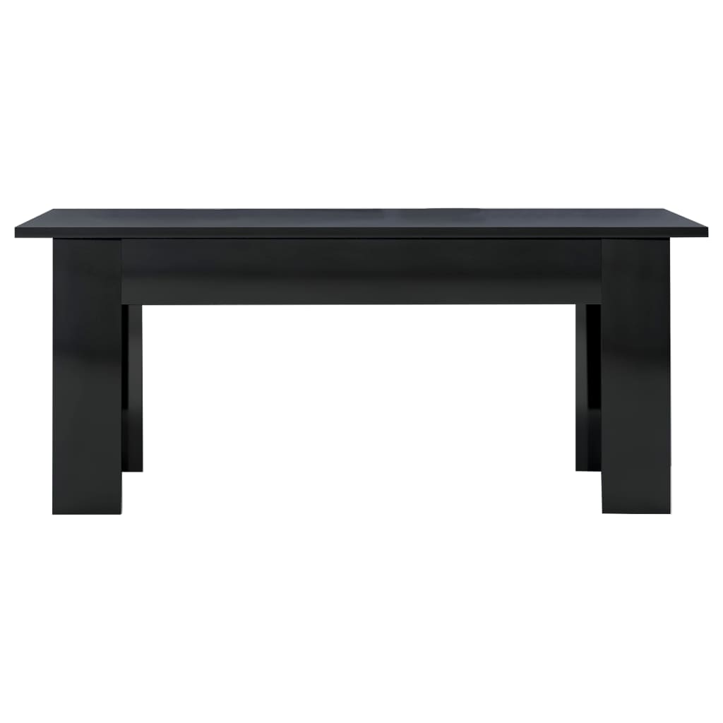 Coffee Table High Gloss Black 100x60x42 cm Chipboard