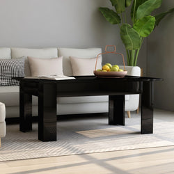 Coffee Table High Gloss Black 100x60x42 cm Chipboard
