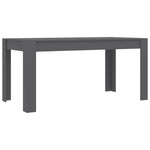 Dining Table Grey 160x80x76 cm Chipboard