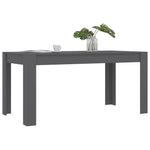 Dining Table Grey 160x80x76 cm Chipboard