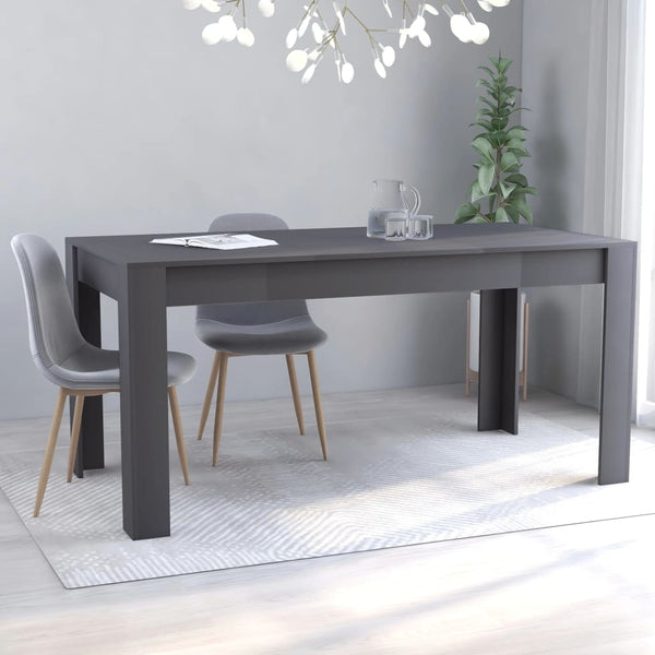  Dining Table Grey 160x80x76 cm Chipboard