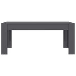 Dining Table High Gloss Grey 180x90x76 cm Chipboard