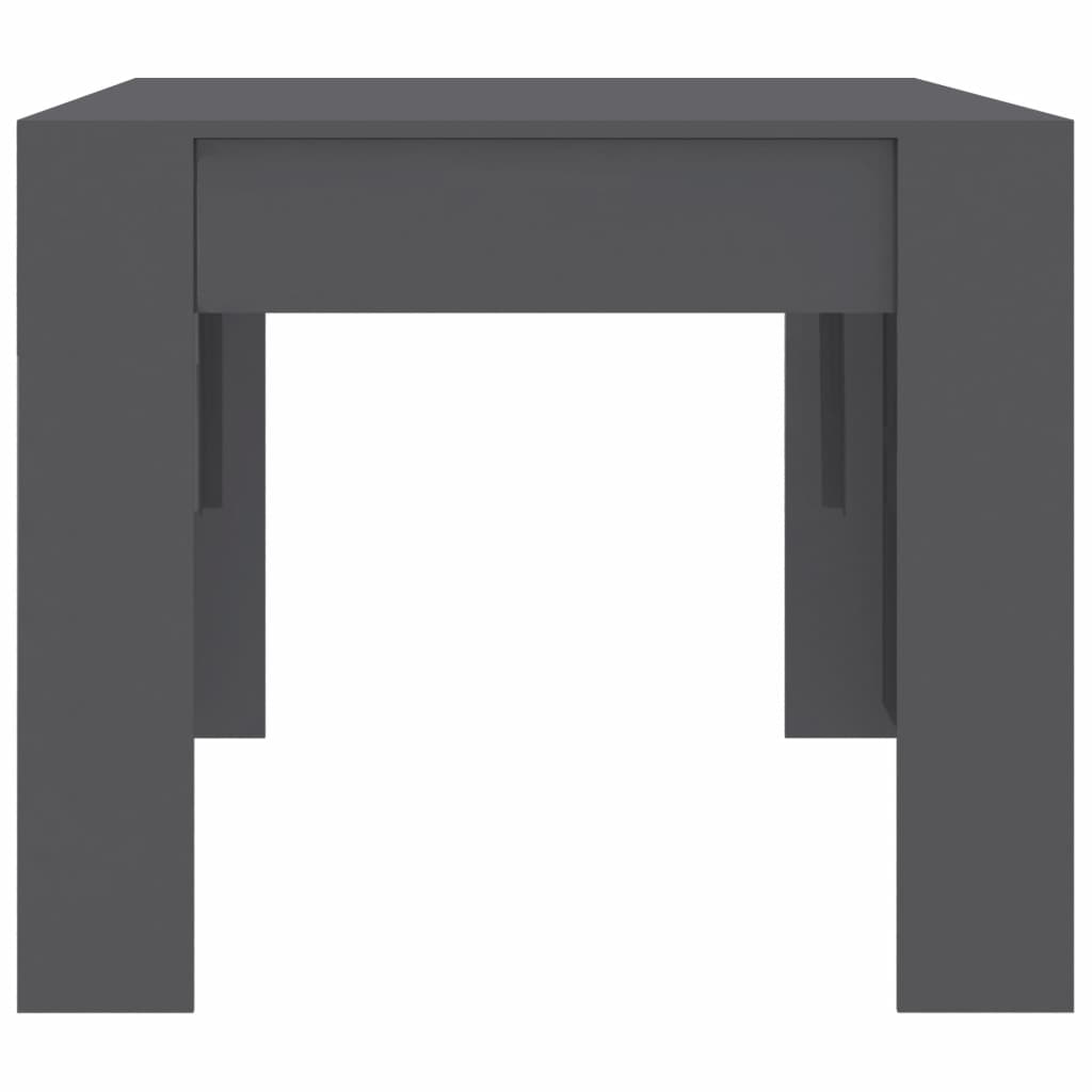 Dining Table High Gloss Grey 180x90x76 cm Chipboard