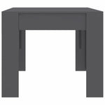 Dining Table High Gloss Grey 180x90x76 cm Chipboard