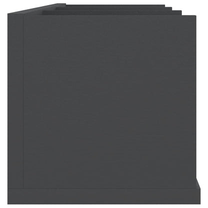 CD Wall Shelf Grey 75x18x18 cm Chipboard