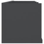 CD Wall Shelf Grey 75x18x18 cm Chipboard