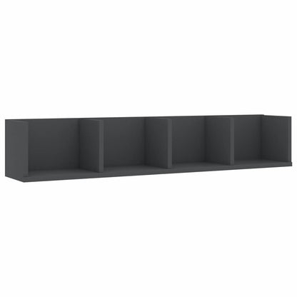 CD Wall Shelf Grey 100x18x18 cm Chipboard