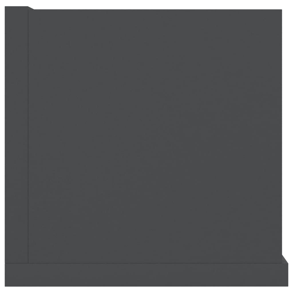 CD Wall Shelf Grey 100x18x18 cm Chipboard