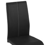 Cantilever Dining Chairs 6 pcs Black Leather