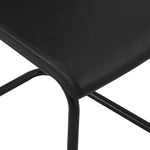 Cantilever Dining Chairs 6 pcs Black Leather