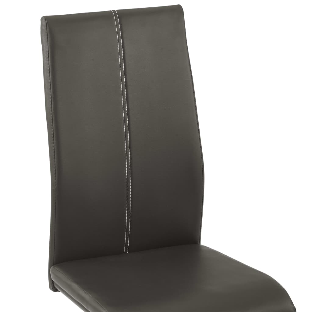 Dining Chairs 6 pcs Brown Faux Leather