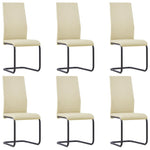 Dining Chairs 6 pcs Cappuccino faux Leather