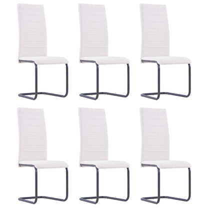 Dining Chairs 6 pcs Cream Fabric