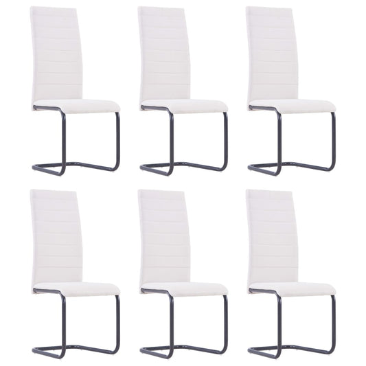 Dining Chairs 6 pcs Cream Fabric