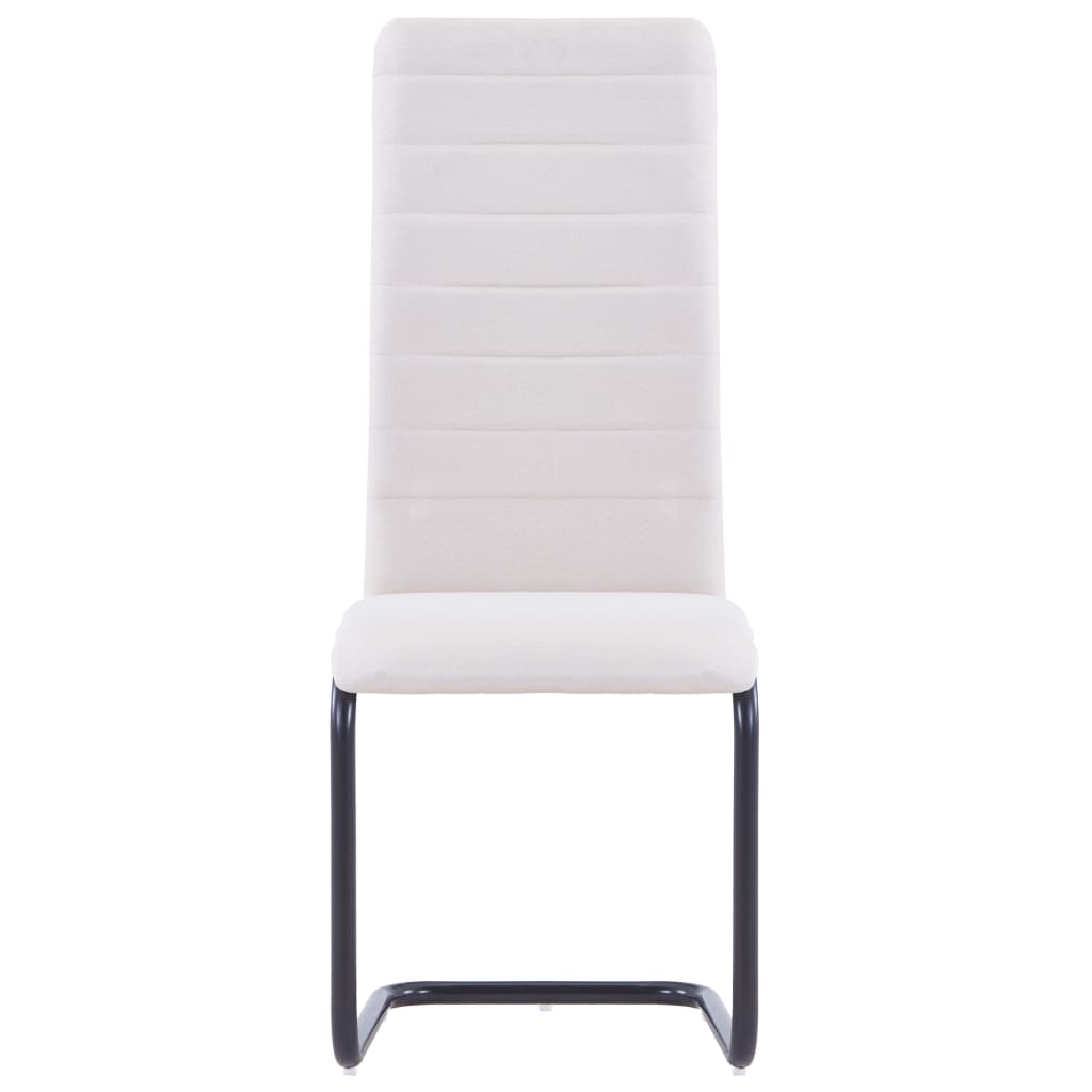Dining Chairs 6 pcs Cream Fabric
